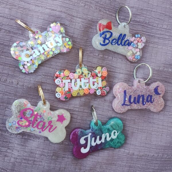 Custom Resin Pet ID Tag - Dog Bone Shaped - Image 9