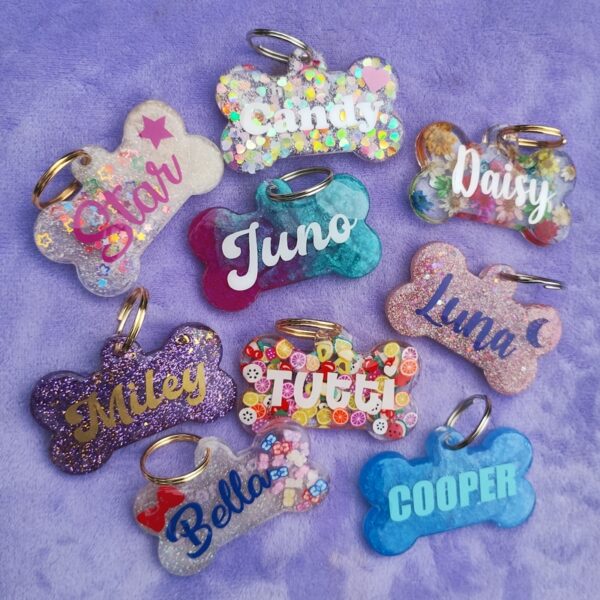 Custom Resin Pet ID Tag - Dog Bone Shaped - Image 6