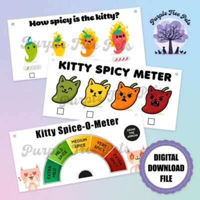 Vet Spicy Cat Dog Printable Temperament Cage Cards