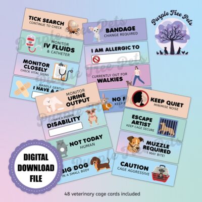 48 Printable Veterinary Cage Cards