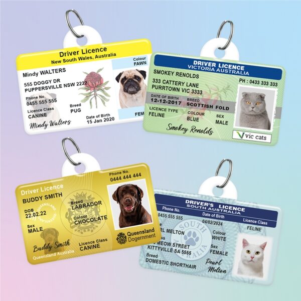 Custom Australian Driver Licence Pet ID Tag
