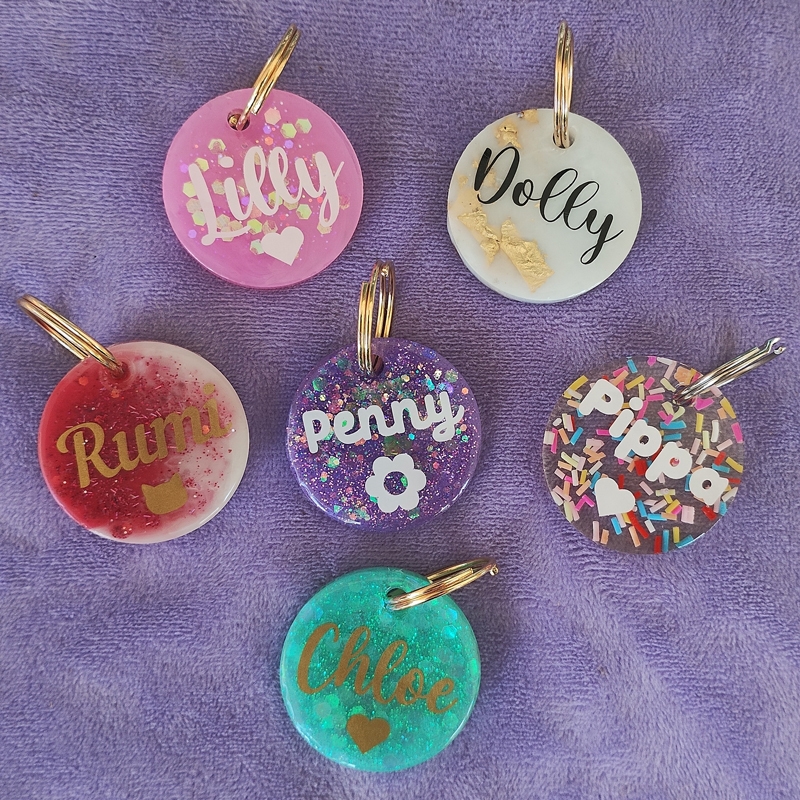 Custom Resin Pet ID Tag - Round Shaped