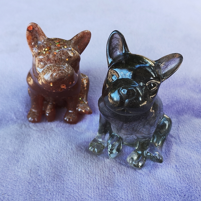 Custom Resin Dog Memorial Smooth Sitting French Bulldog Statue