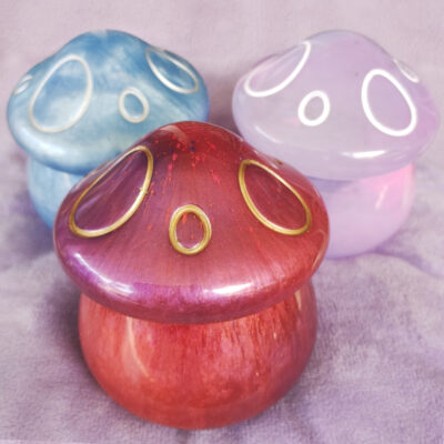 Handmade Resin Mushroom Jar