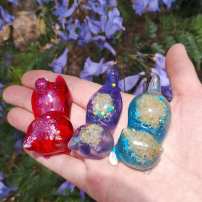 Custom Resin Pet Memorial 3 Little Kitty Cat Keepsake Ornaments
