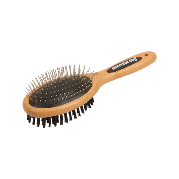 Natural Bamboo Two Sided Brush: Cats & Dogs