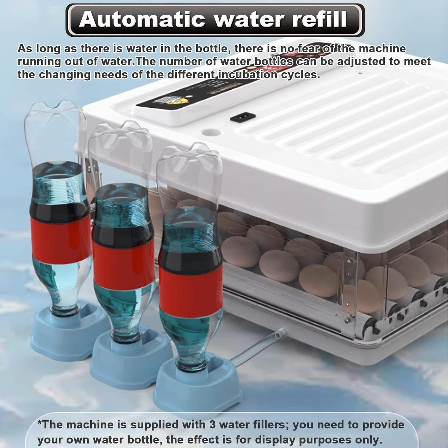Automatic 70 Egg Incubator - Auto Water System, Humidity Control & Egg Candler - Image 3